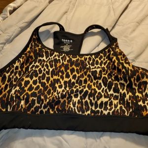 Leopard sports bra